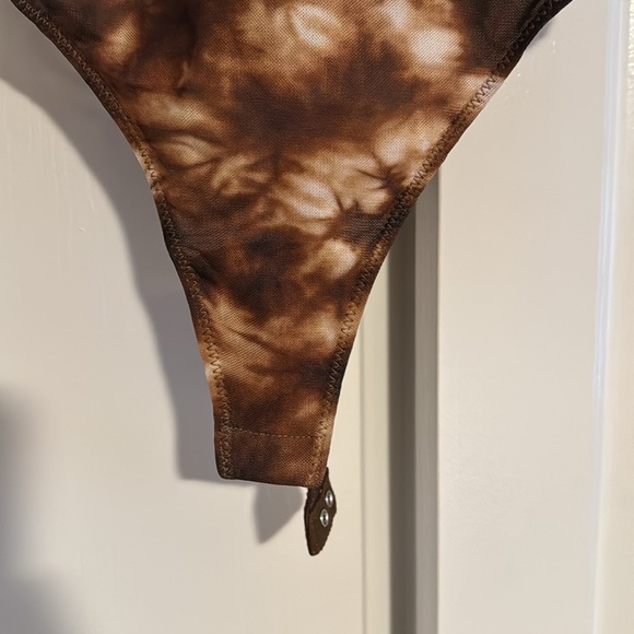 Monroe Bodysuit in Brown Tie Dye - Picture 7 of 14